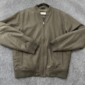 Old Navy Jacket Mens Large Green Water Resistant Bomber Zip Front Lightweight